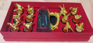 Ensemble de tasse en verre 12生肖小酒杯 (3,50x5,20cm)