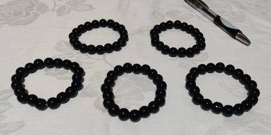 Bracelet de perles noires 6,50cm 8#