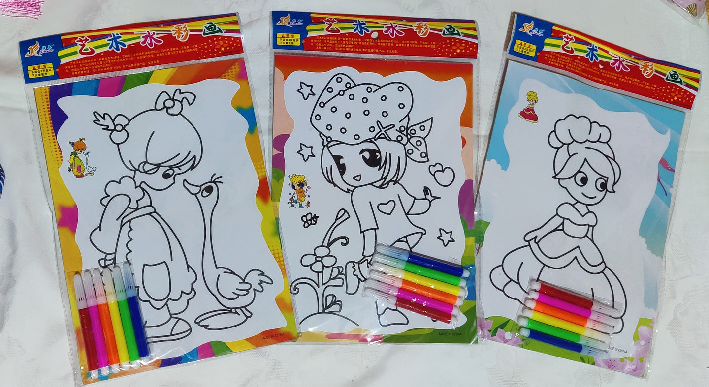 Ensemble de feutres dessin et coloriage 18x25cm