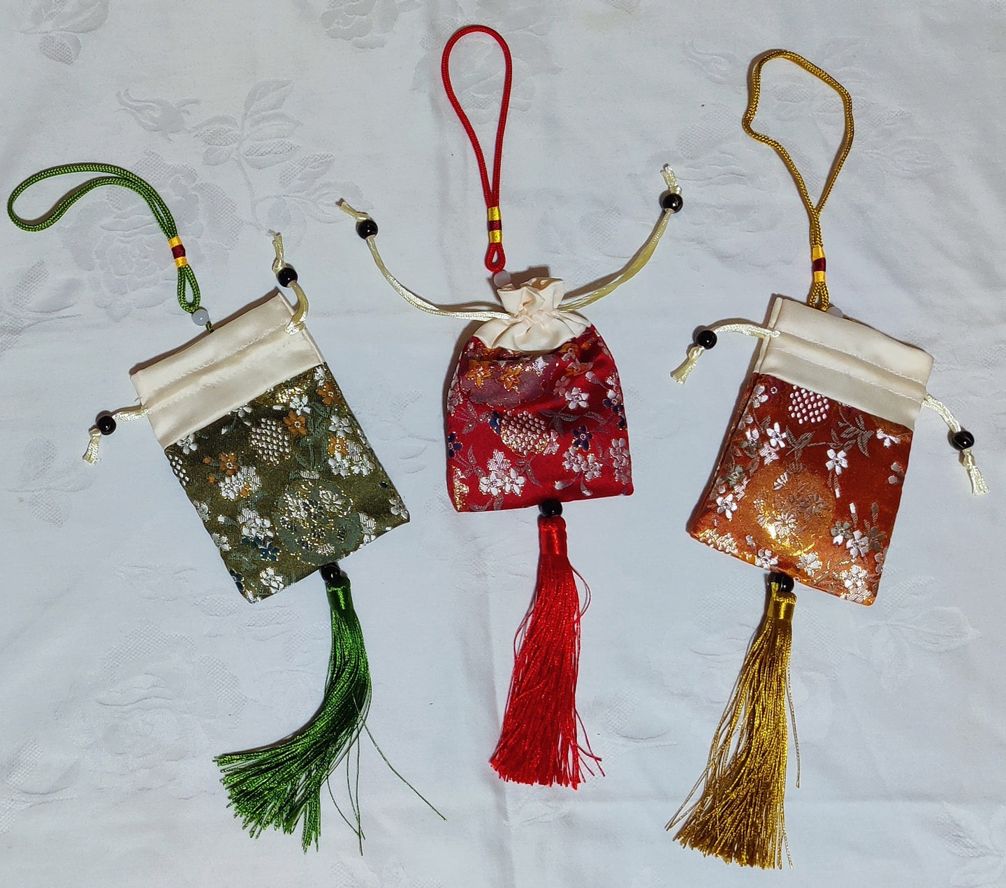 Accrochage de sachet en tissu 8,50x12,50cm