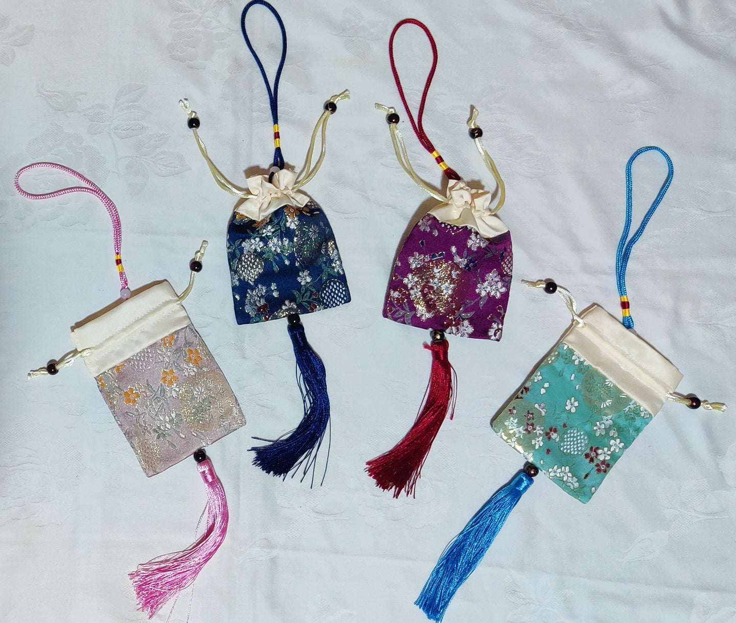 Accrochage de sachet en tissu 8,50x12,50cm