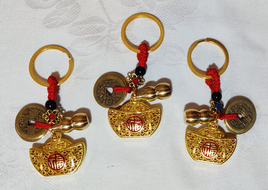 Porte-clés Yuanbao en alliage et cuivre 3,80x2,00cm