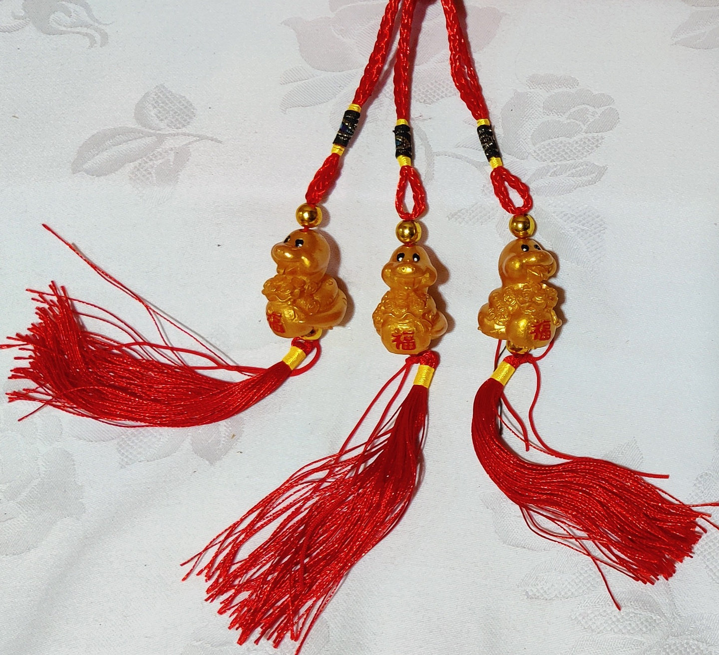 Accrochage de serpent doré bonheur/生肖