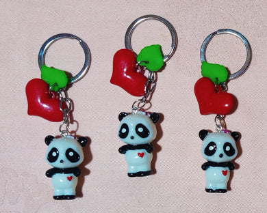 Porte-clés panda en résine (2,00x3,50 cm)