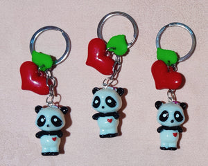 Porte-clés panda en résine (2,00x3,50 cm)