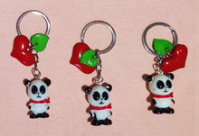 Porte-clés panda en résine (2,00 x 3,50 cm)