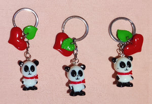Porte-clés panda en résine (2,00 x 3,50 cm)