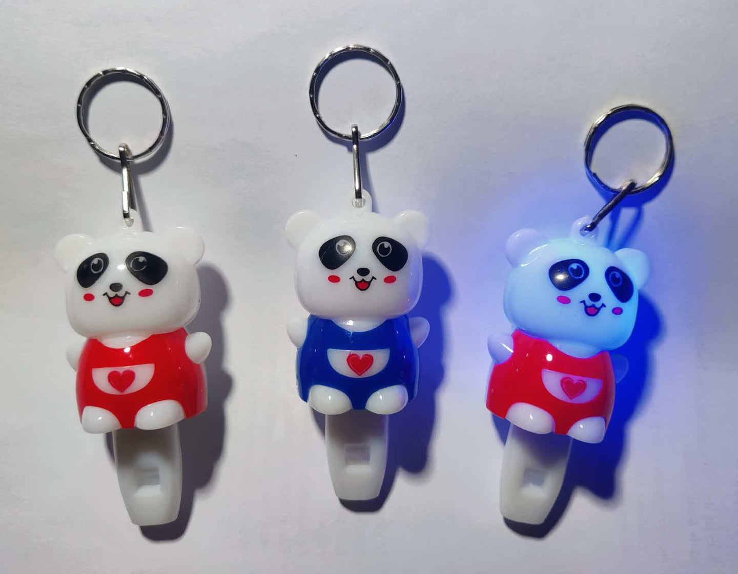 Porte-clés panda siffler en plastique (3,00 x 2,50x6,50 cm)