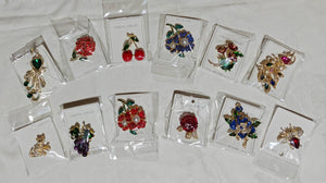 Broche métallique 胸针 (2,50 - 4,50 cm)