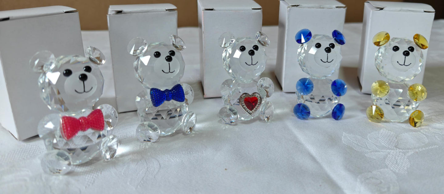 Statue d'ours en cristal (6,00 x 4,00 cm) 5 motifs