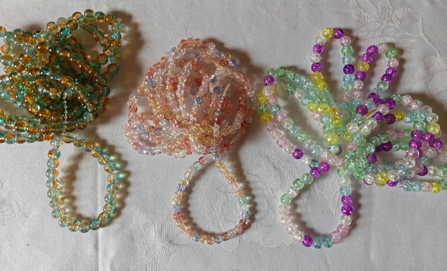 Bracelet en résine multicolore 6,50cm 3 motifs