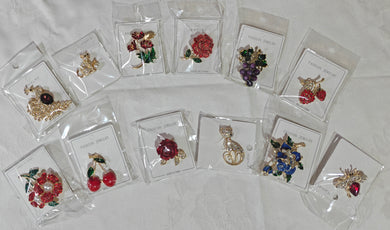 Broche métallique 胸针 2,50 - 4,50cm