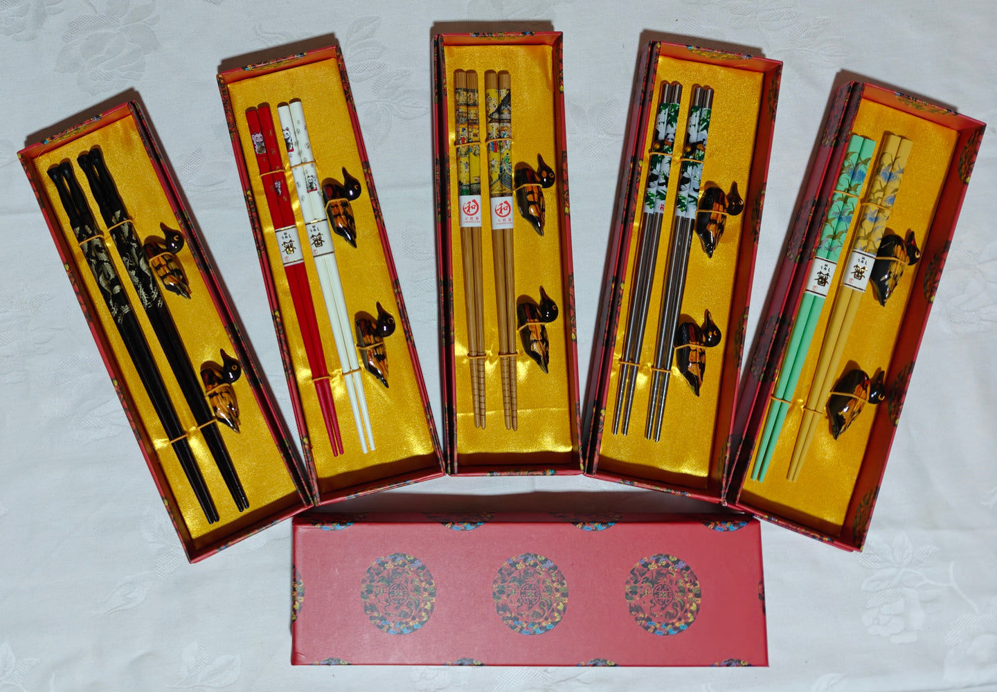 Ensemble de 2 paires baguettes en bois 27,50x8,00cm