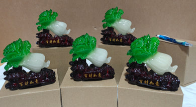 Statue de Chou blanc en résine (10,50 x 10,50 x 5,50cm)