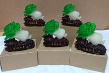 Statue de Chou blanc en résine (10,50 x 10,50 x 5,50cm)