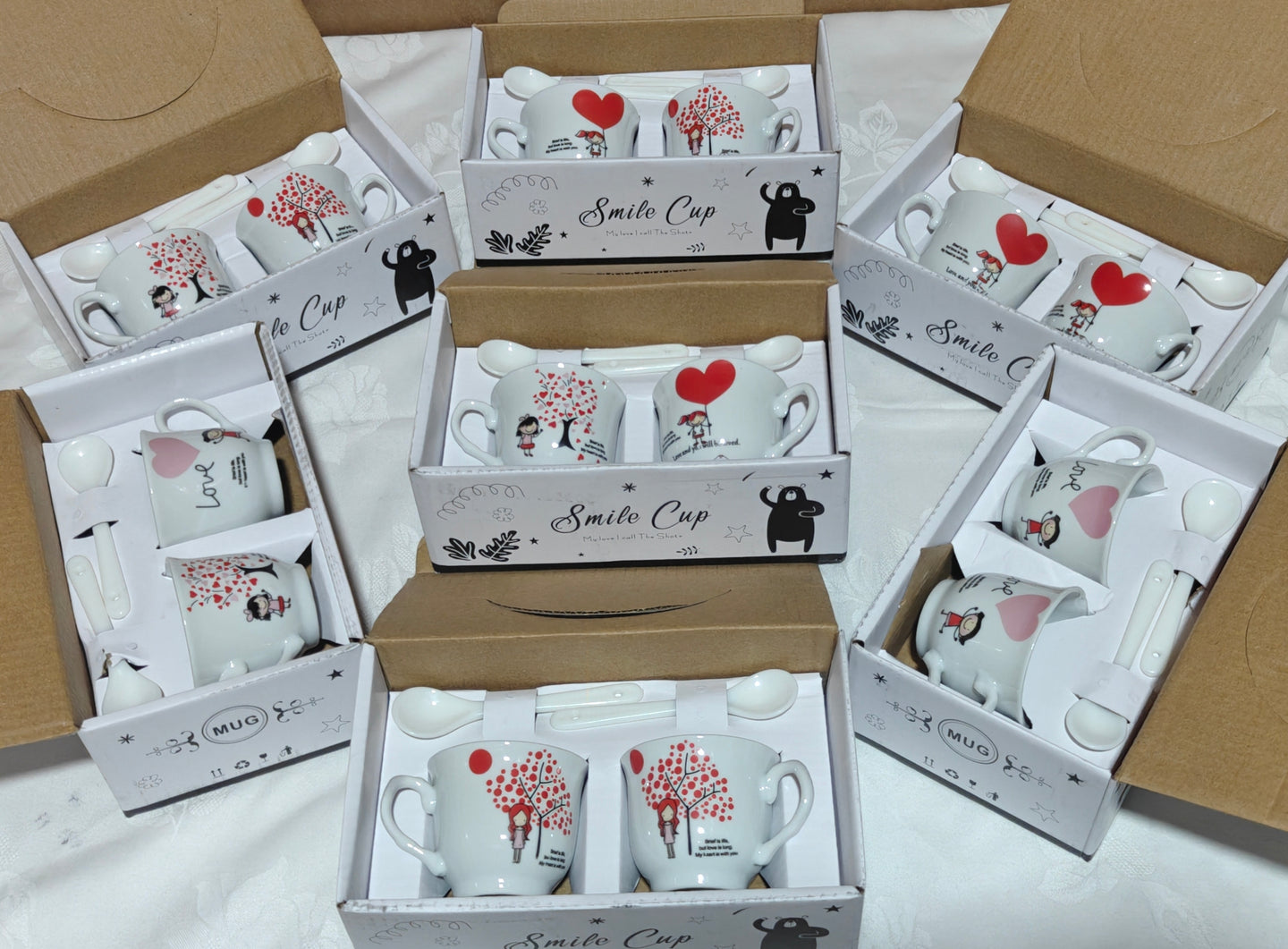 Couple de tasse à café 5,20 x 6,00 cm （非平均混装情侣咖啡杯）