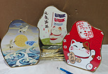 Tableau décoratif de chat FengShui et cigogne 19,50 x 24,50cm