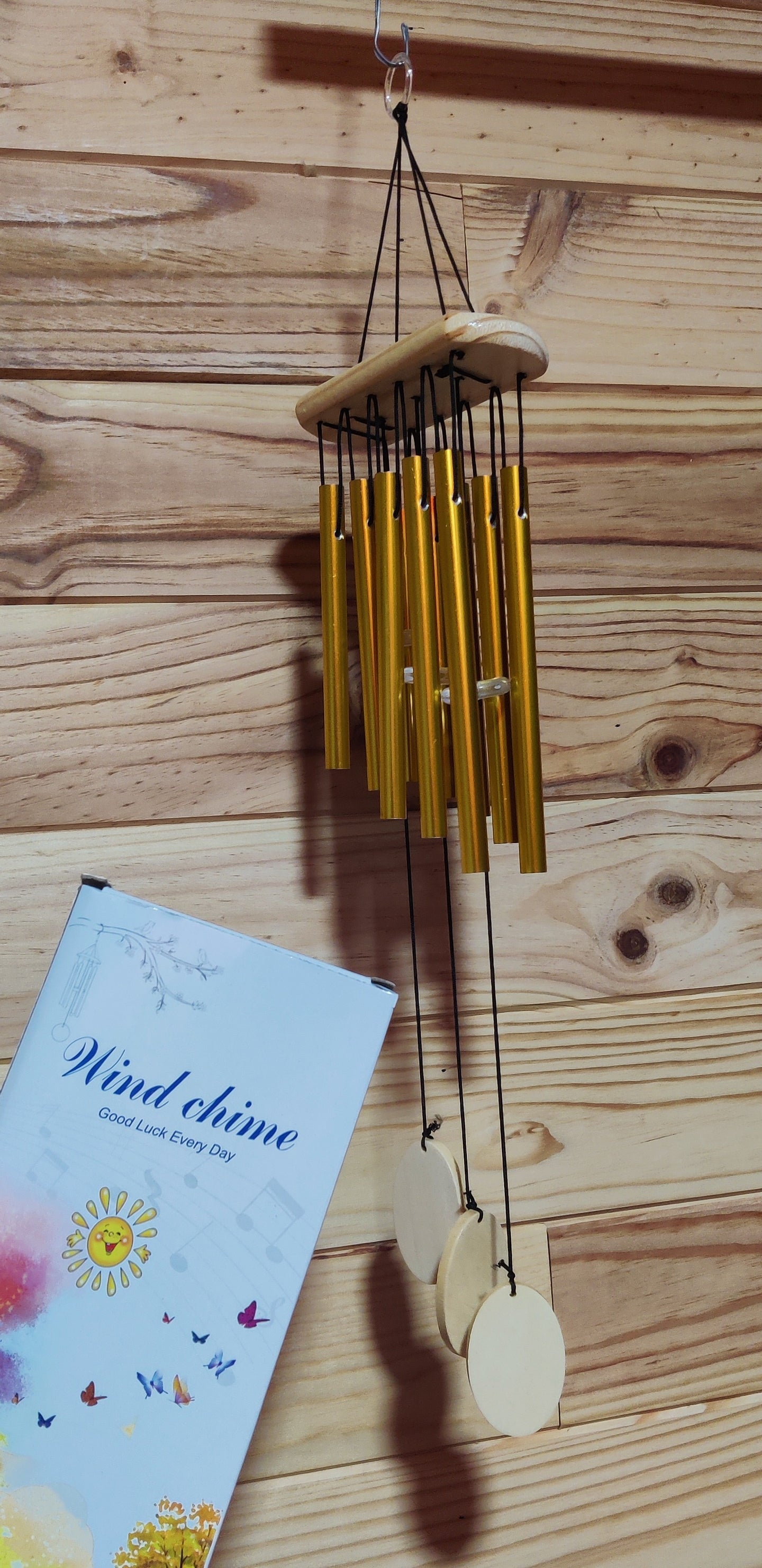 Carillon doré (12 x 5 x 51 cm)