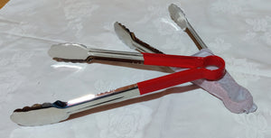 Pince à buffet en inox rouge 30 cm