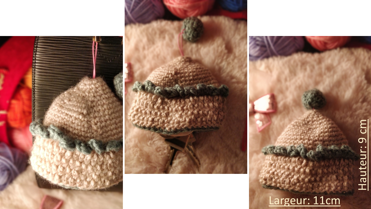 Étuis porte-clés en tricot fait main - Rose