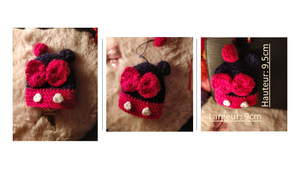 Étuis porte-clés en tricot fait main - Chapeau Rouge