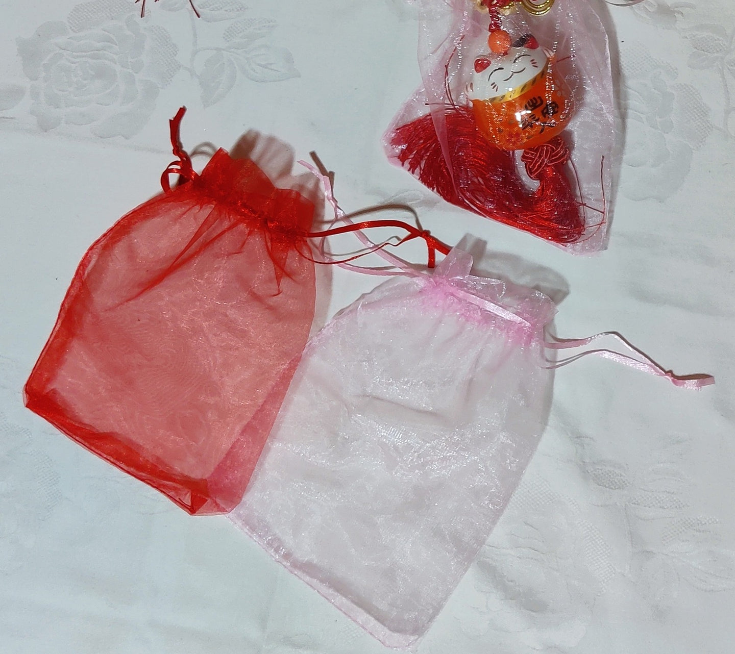 Sachet en tissu à cadeau (13 x 18 cm) - Rouge