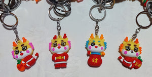 Porte-clés dragon 4 motifs (3.80 x 4.50 cm)