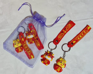 Porte-clés dragon bonheur (3,20 x 4,50 cm)