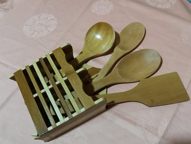 Ensemble d'ustensile en bois