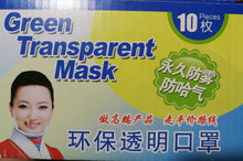 Masque alimentaire transparent en plastique
