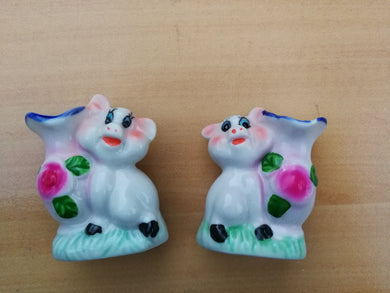Mini vase cochon en porcelaine (6,80 x 5,50 cm)