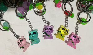 Porte-clés panda en résine (2,50 x 3,50 cm)