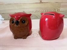 Tirelire hibou en porcelaine (9 x 7,50 cm)