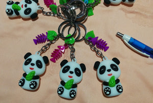 Porte-clés en forme de panda (3,30 x 5,00 cm)