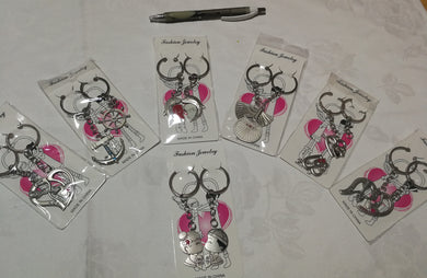 Porte-clés couple en métal
