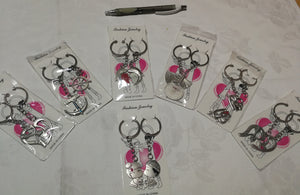 Porte-clés couple en métal
