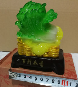 Statue de Chou blanc en résine (9,50 x 11,50 cm)