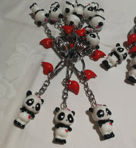 Portes-clés de Panda en résine (2,00 x 3,50 cm)