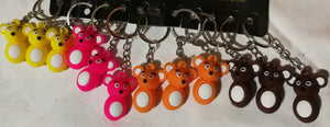 Porte-clés rat en caoutchouc (3,00 x 3,50 cm)