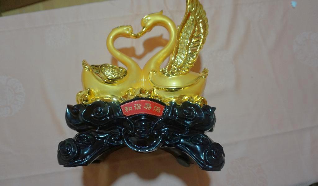 Statue de couple d'Oies (30,50 x 25 cm)