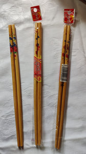 Baguettes en bambou - Fleurs rouges et bleues 24,00 cm
