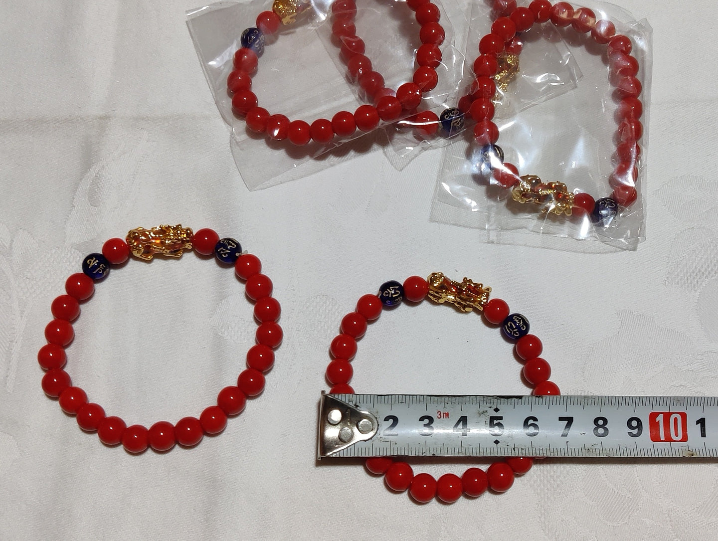 Bracelet de perles rouges