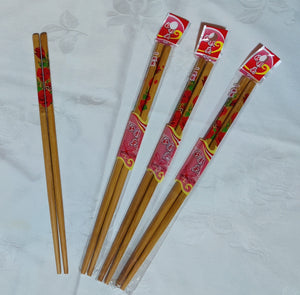 Baguettes en bambou - Fleur de rose 24,00 cm