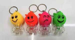 Porte-clés smiley en plastique