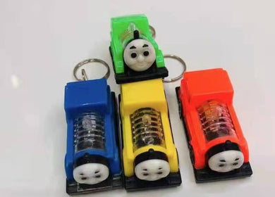 Porte-clés train en plastique