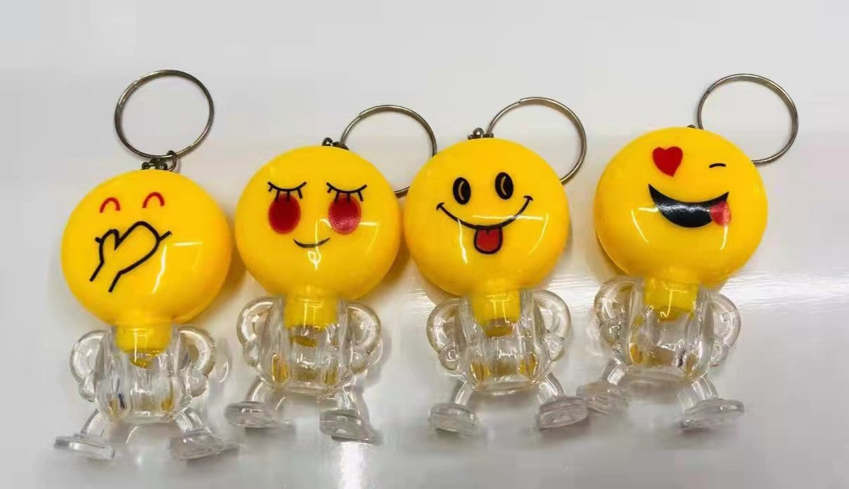 Porte-clés smiley en plastique