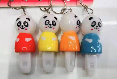 Porte-clés panda sifflet en plastique