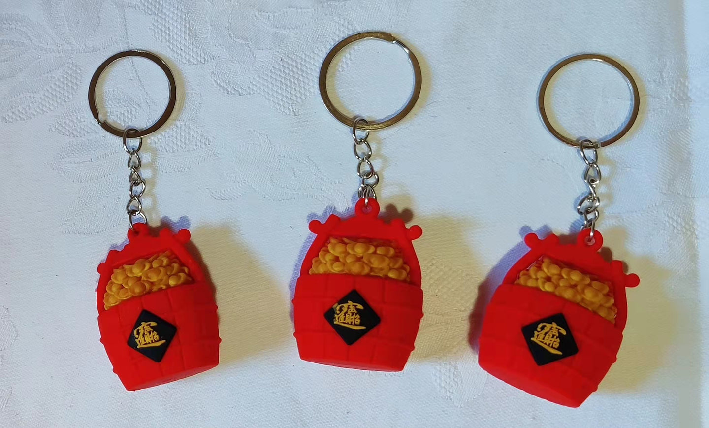 Porte-clés seau en caoutchouc (3,80 x 5,00 cm)