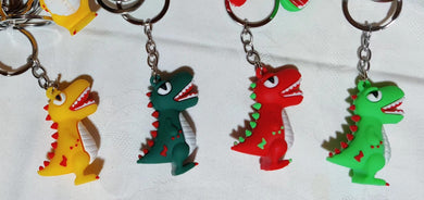 Porte-clés dinosaure en caoutchouc (5,50 x 3,50 cm)