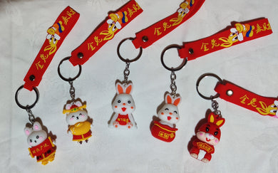 Porte-clés lapin en caoutchouc (2.80 x 5.00 cm)